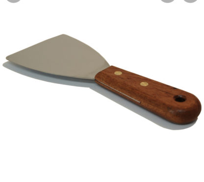 STAINLESS STEEL SPATULA wooden handle 100mm